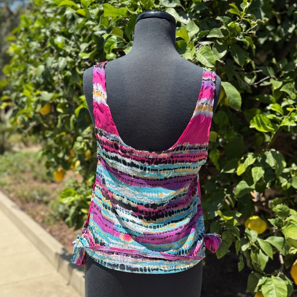 Pippa Lynn batik print tank top - size S - Picture 3 of 4